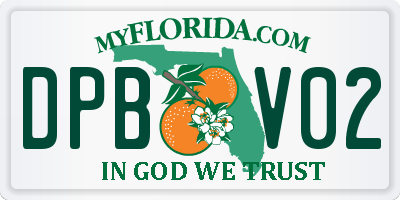 FL license plate DPBV02