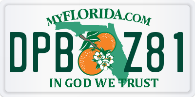 FL license plate DPBZ81