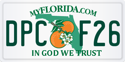 FL license plate DPCF26