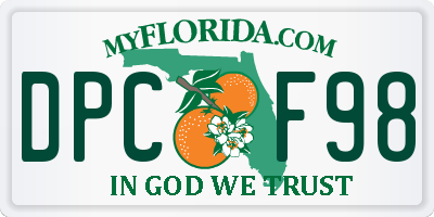 FL license plate DPCF98