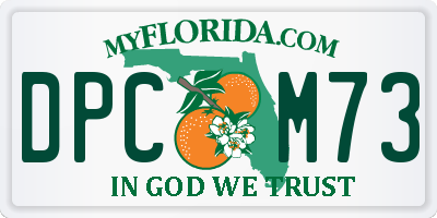 FL license plate DPCM73