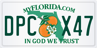FL license plate DPCX47