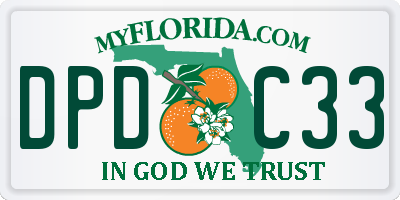 FL license plate DPDC33