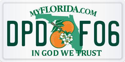 FL license plate DPDF06