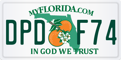 FL license plate DPDF74