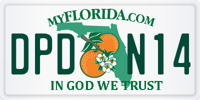 FL license plate DPDN14