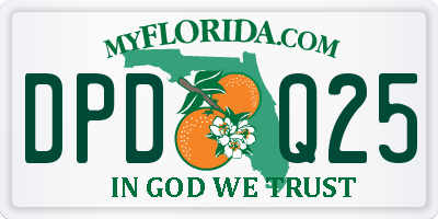 FL license plate DPDQ25