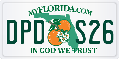 FL license plate DPDS26