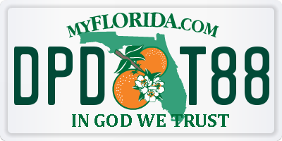 FL license plate DPDT88