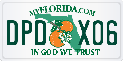 FL license plate DPDX06