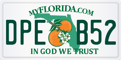 FL license plate DPEB52