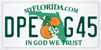 FL license plate DPEG45