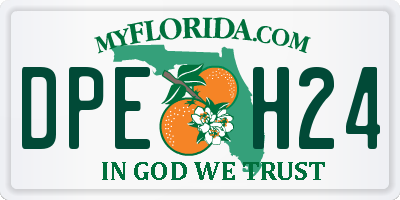 FL license plate DPEH24