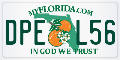 FL license plate DPEL56