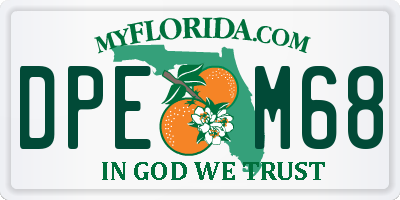 FL license plate DPEM68