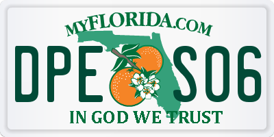 FL license plate DPES06