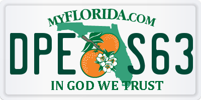FL license plate DPES63