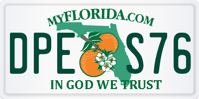FL license plate DPES76
