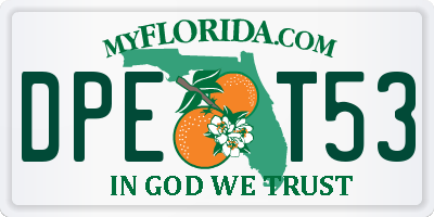 FL license plate DPET53