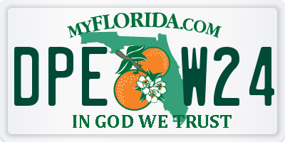 FL license plate DPEW24