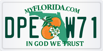 FL license plate DPEW71