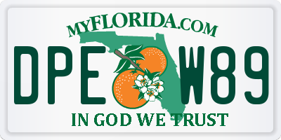 FL license plate DPEW89