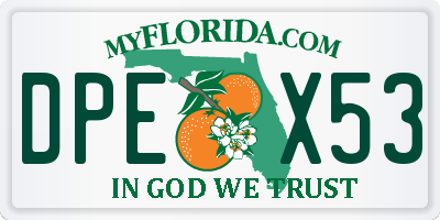 FL license plate DPEX53