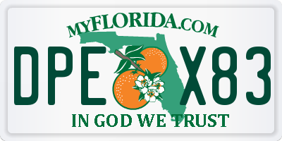 FL license plate DPEX83