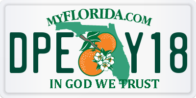 FL license plate DPEY18
