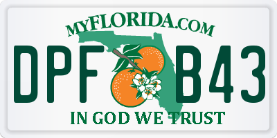 FL license plate DPFB43