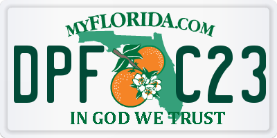 FL license plate DPFC23