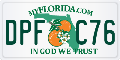 FL license plate DPFC76
