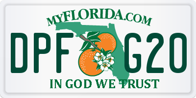 FL license plate DPFG20