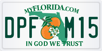 FL license plate DPFM15