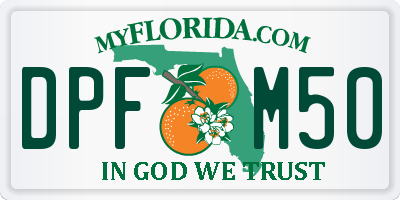 FL license plate DPFM50