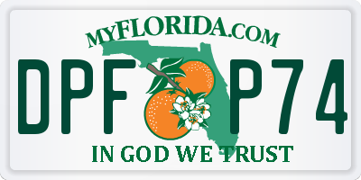 FL license plate DPFP74