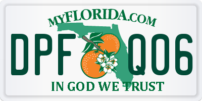 FL license plate DPFQ06