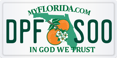 FL license plate DPFS00