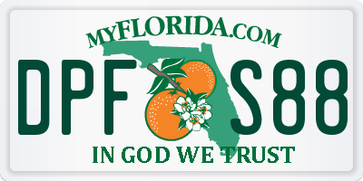 FL license plate DPFS88