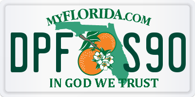 FL license plate DPFS90