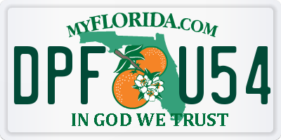 FL license plate DPFU54