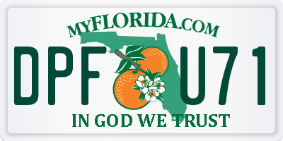 FL license plate DPFU71