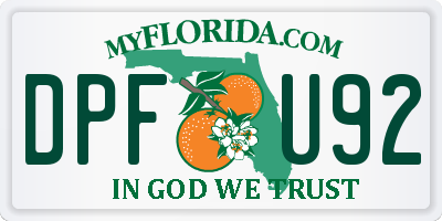 FL license plate DPFU92