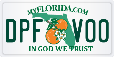 FL license plate DPFV00