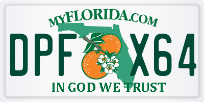 FL license plate DPFX64