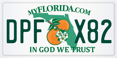 FL license plate DPFX82