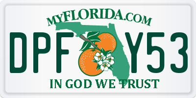 FL license plate DPFY53