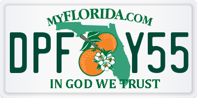 FL license plate DPFY55