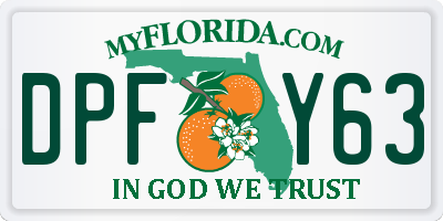 FL license plate DPFY63