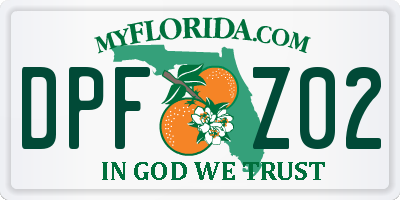 FL license plate DPFZ02